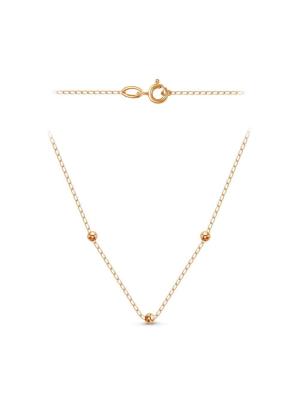 Колье серебро 925 пробы, покрытие - золочение, без вставок