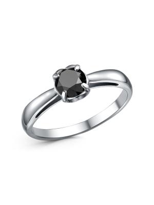 Кольцо бижутерия, покрытие - платинирование, вставка - фианит (недрагоценный камень)