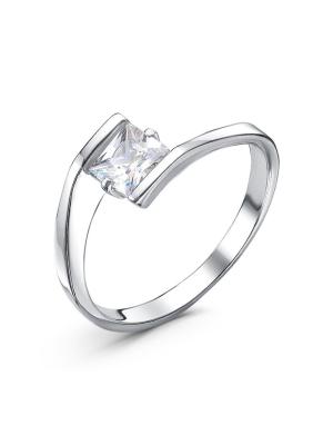 Кольцо бижутерия, покрытие - серебрение с оксидированием, вставка - фианит (недрагоценный камень)