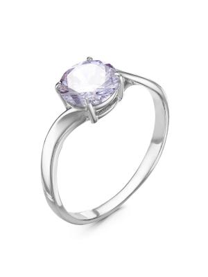 Кольцо бижутерия, покрытие - серебрение, вставка - фианит (недрагоценный камень)