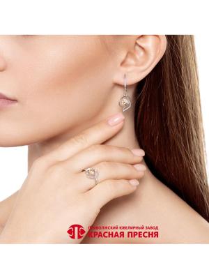 Кольцо серебро 925 пробы, покрытие - платинирование, вставка - фианит (недрагоценный камень)
