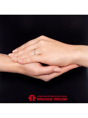 Кольцо бижутерия, покрытие - платинирование, вставка - фианит (недрагоценный камень)