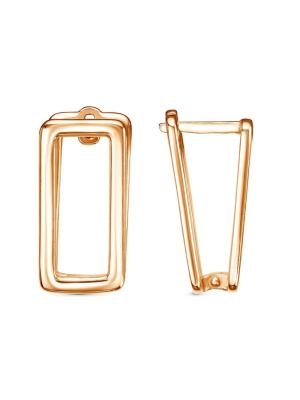 Серьги серебро 925 пробы, покрытие - золочение, без вставок