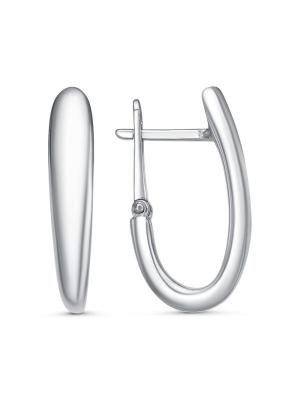 Серьги бижутерия, покрытие - серебрение с оксидированием, без вставок