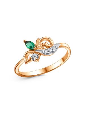 Кольцо серебро 925 пробы, покрытие - золочение, выборочное родирование