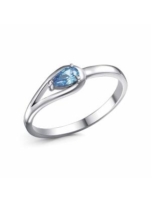 Кольцо серебро 925 пробы, покрытие - родирование, вставка - фианит (недрагоценный камень)