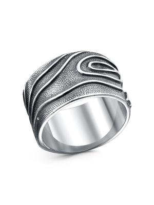 Кольцо бижутерия, покрытие - серебрение с оксидированием, без вставок