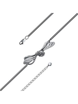 Браслет бижутерия, покрытие - серебрение с оксидированием, без вставок