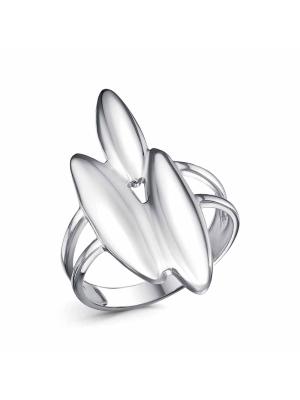 Кольцо бижутерия, покрытие - платинирование, без вставок