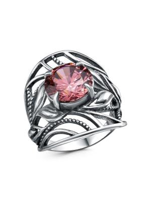 Кольцо серебро 925 пробы, покрытие - оксидирование, вставка - фианит (недрагоценный камень)