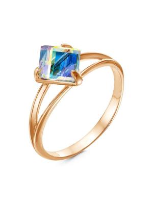 Кольцо бижутерия, покрытие - золочение, вставка - ювелирное стекло европейской огранки