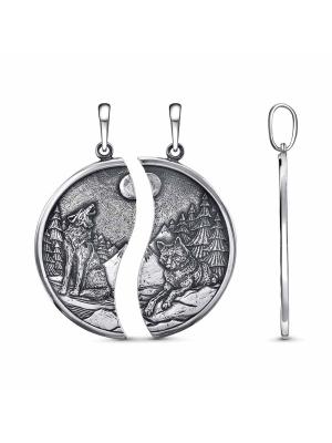 Подвеска серебро 925 пробы, покрытие - оксидирование, без вставок