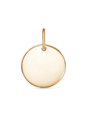 Подвеска серебро 925 пробы, покрытие - золочение, без вставок