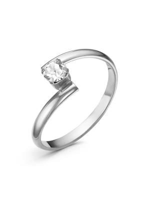 Кольцо бижутерия, покрытие - серебрение, вставка - стекло ювелирное preciosa