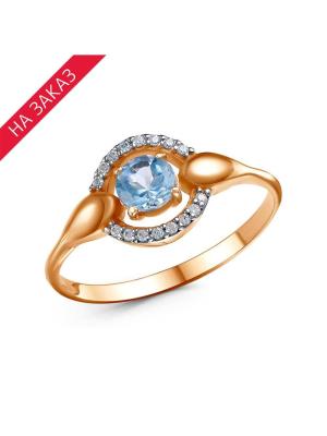 Кольцо серебро 925 пробы, покрытие - золочение, выборочное родирование