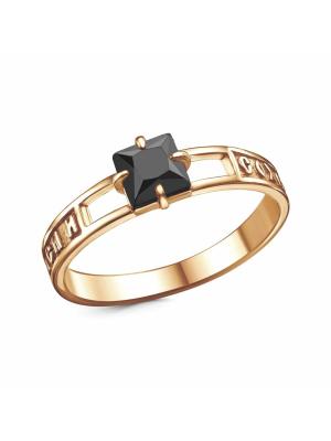 Кольцо бижутерия, покрытие - золочение, вставка - фианит (недрагоценный камень)