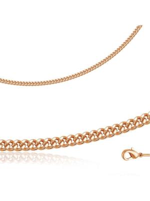 Цепь бижутерия, покрытие - золочение, без вставок