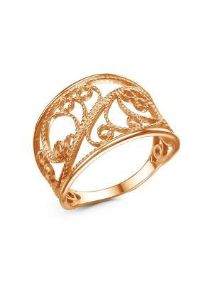 Кольцо бижутерия, покрытие - золочение, без вставок