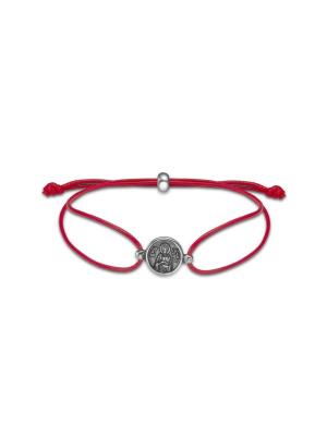 Браслет "пантелеймон целитель" серебро 925 пробы, покрытие - оксидирование, без вставок