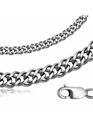 Цепь серебро 925 пробы, покрытие - оксидирование, отделка - алмазная грань, без вставок