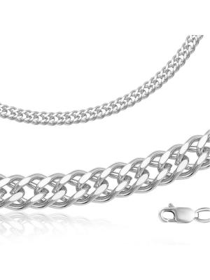 Цепь бижутерия, покрытие - серебрение, без вставок