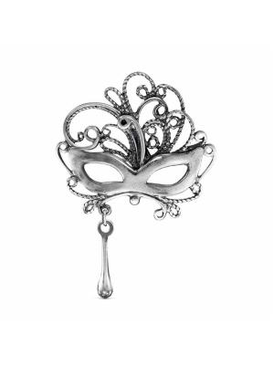 Брошь бижутерия, покрытие - серебрение с оксидированием, без вставок