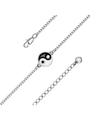 Браслет серебро 925 пробы, покрытие - оксидирование, отделка - эмаль, без вставок