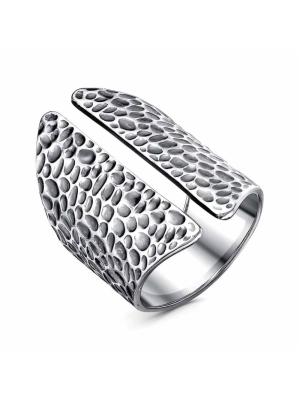 Кольцо бижутерия, покрытие - серебрение с оксидированием, без вставок