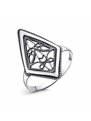 Кольцо серебро 925 пробы, покрытие - оксидирование, без вставок