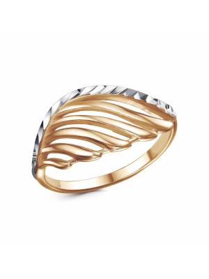 Кольцо бижутерия, покрытие - золочение, отделка - алмазная грань, без вставок