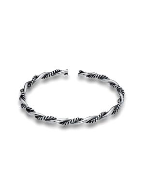 Браслет бижутерия, покрытие - серебрение с оксидированием, без вставок