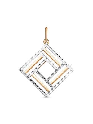 Подвеска серебро 925 пробы, покрытие - золочение, отделка - алмазная грань, без вставок