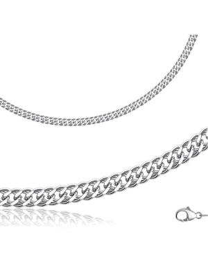 Цепь бижутерия, покрытие - платинирование, без вставок