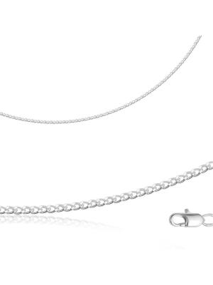 Цепь бижутерия, покрытие - серебрение, без вставок