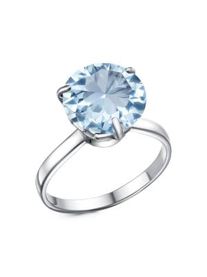 Кольцо серебро 925 пробы, покрытие - родирование, вставка - горный хрусталь собственной огранки