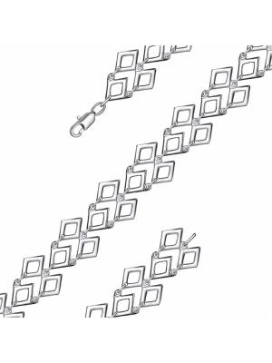 Браслет бижутерия, покрытие - платинирование, без вставок