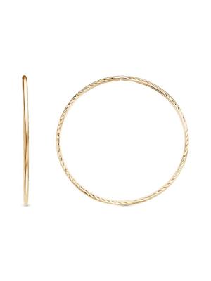 Серьги серебро 925 пробы, покрытие - золочение, отделка - алмазная грань, без вставок