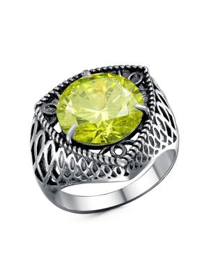 Кольцо бижутерия, покрытие - серебрение с оксидированием, вставка - фианит (недрагоценный камень)