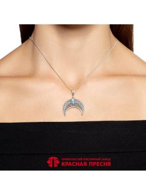 Подвеска серебро 925 пробы, покрытие - оксидирование, вставка - стекло ювелирное собственной огранки