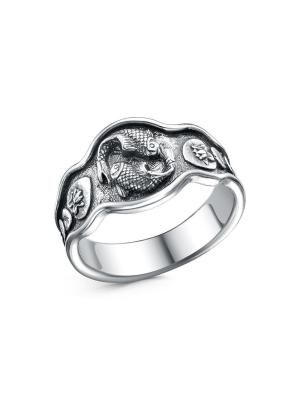 Кольцо бижутерия, покрытие - серебрение с оксидированием, без вставок