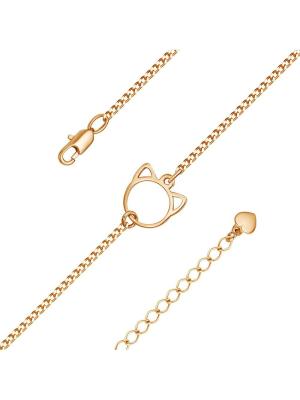 Браслет серебро 925 пробы, покрытие - золочение, без вставок