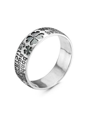 Кольцо серебро 925 пробы, покрытие - оксидирование, без вставок