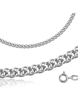 Браслет серебро 925 пробы, покрытие - родирование, отделка - алмазная грань, без вставок