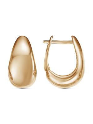 Серьги бижутерия, покрытие - золочение, без вставок