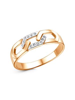 Кольцо бижутерия, покрытие - золочение, выборочное родирование, вставка - стекло ювелирное preciosa