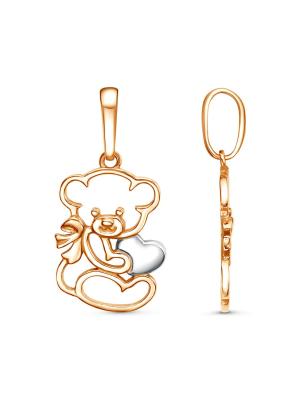 Подвеска бижутерия, покрытие - золочение, выборочное родирование, без вставок