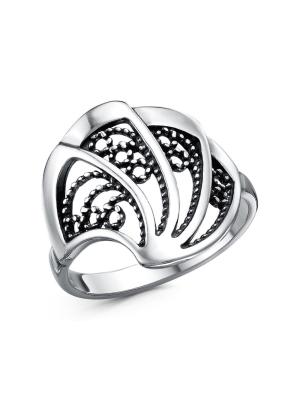 Кольцо бижутерия, покрытие - серебрение с оксидированием, без вставок