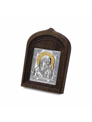 Икона бижутерия, покрытие - серебрение с оксидированием, выборочное золочение, без вставок