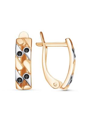 Серьги бижутерия, покрытие - золочение, выборочное родирование, вставка - стекло ювелирное preciosa