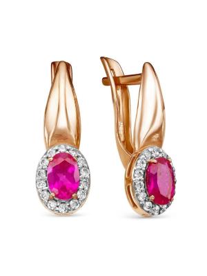 Серьги серебро 925 пробы, покрытие - золочение, выборочное родирование